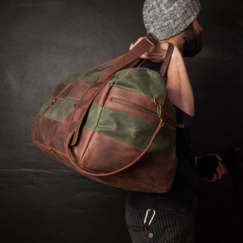 Bagaglio a mano, Borsa a mano, Borsa da viaggio, Bagaglio a mano per la notte, Fatto a mano da veri artigiani